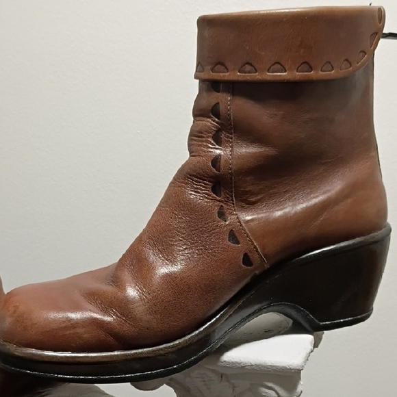 Dansko Shoes - Rare Boho Women's Danskos Ankle Boots Brown Leather Country Cowgirl EU 39 Size 9